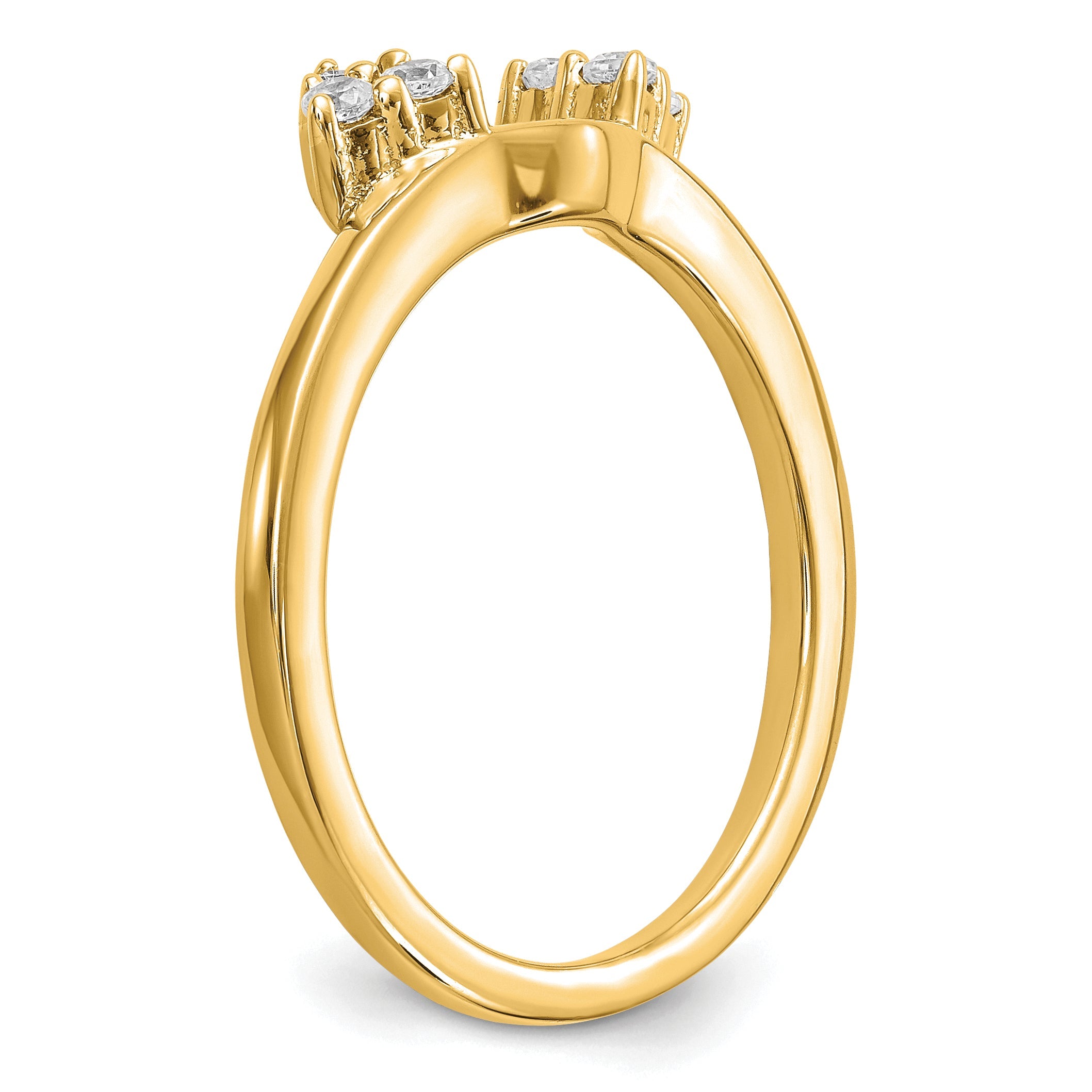 0.15ct. CZ Solid Real 14K WrapRing