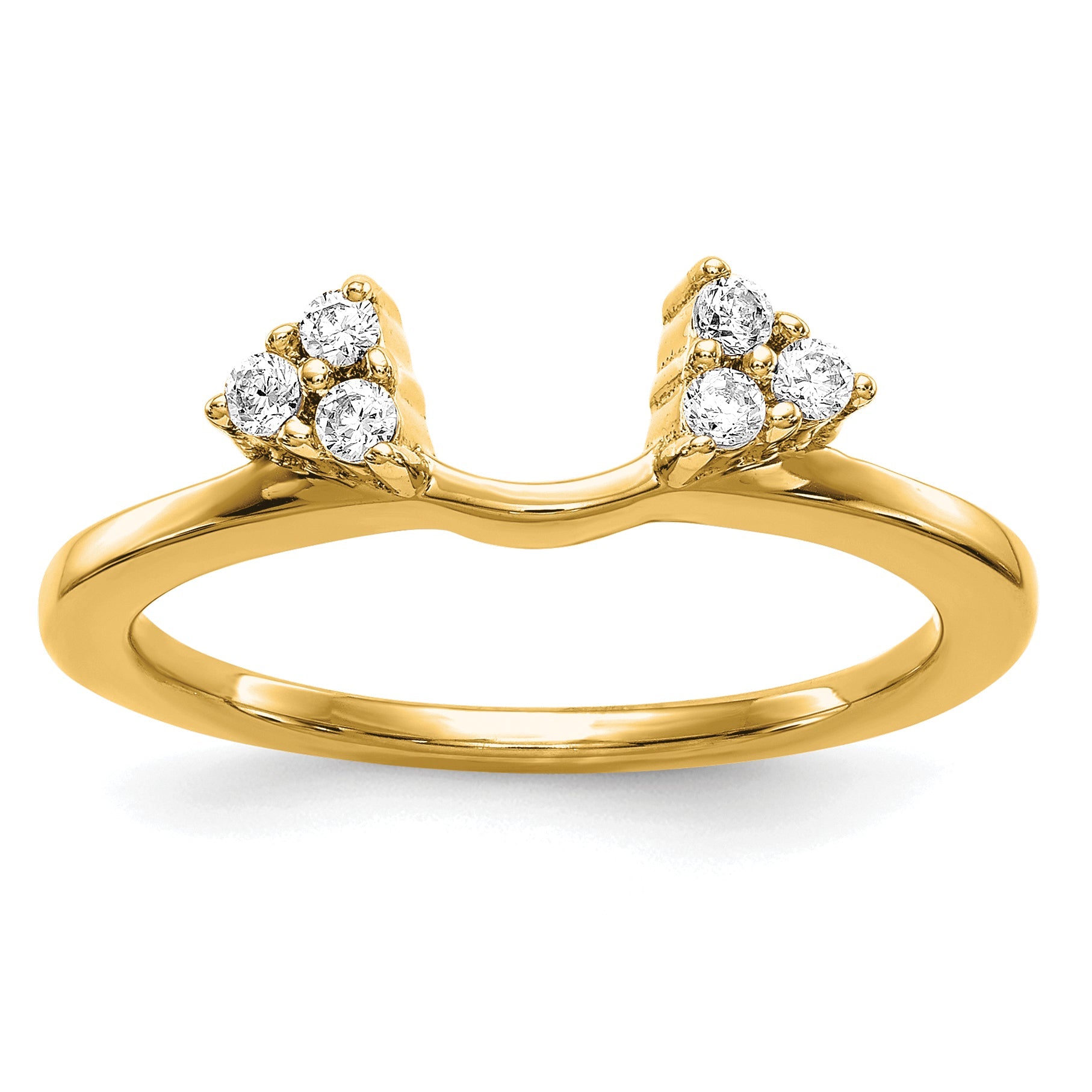 0.15ct. CZ Solid Real 14K WrapRing