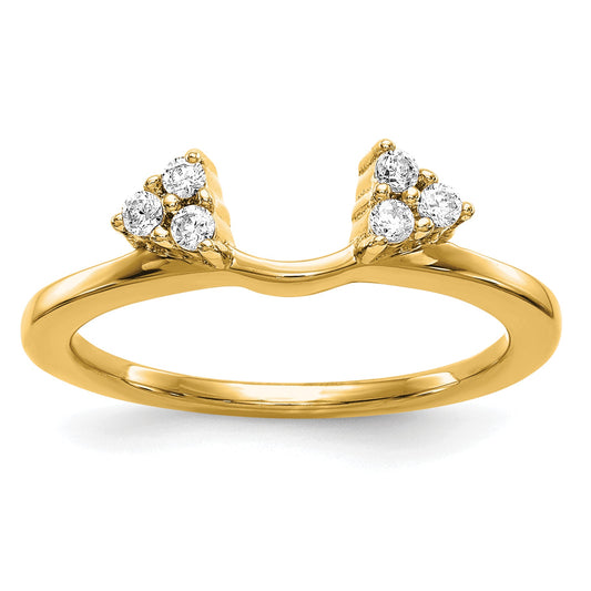 0.15ct. CZ Solid Real 14K WrapRing