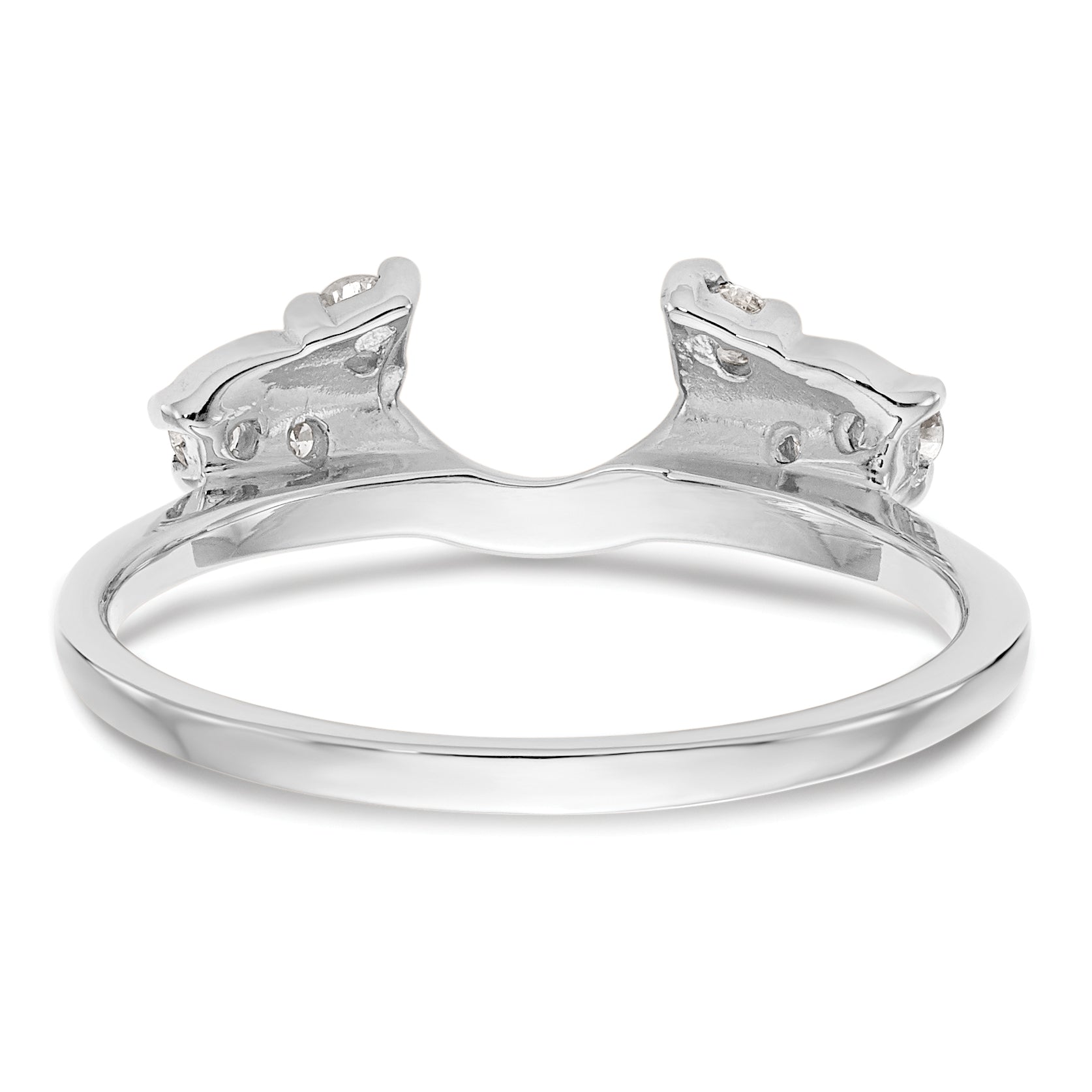 0.15ct. CZ Solid Real 14K White Gold AA WrapRing