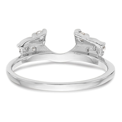 0.15ct. CZ Solid Real 14K White Gold AA WrapRing