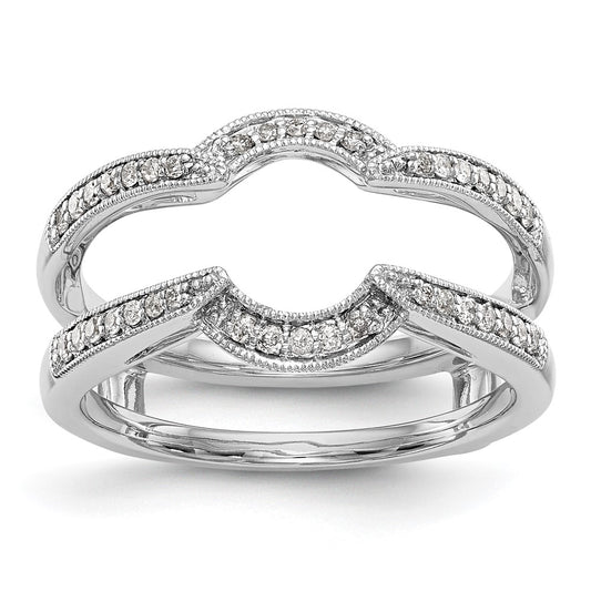 14K White Gold Real Diamond Guard