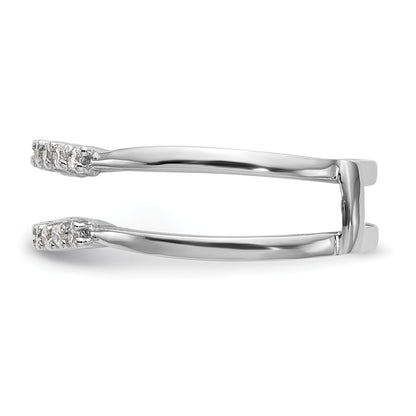 0.16ct. CZ Solid Real 14K White Gold GuardRing