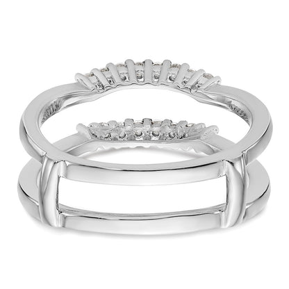 0.16ct. CZ Solid Real 14K White Gold GuardRing