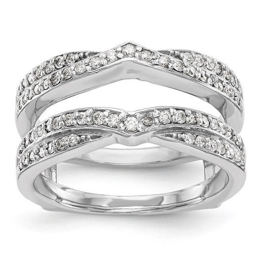 14K White Gold Real Diamond Guard