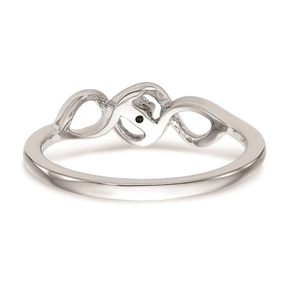 14K White Gold Complete Real Diamond Promise/Engagement Ring