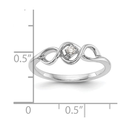 14K White Gold Complete Real Diamond Promise/Engagement Ring