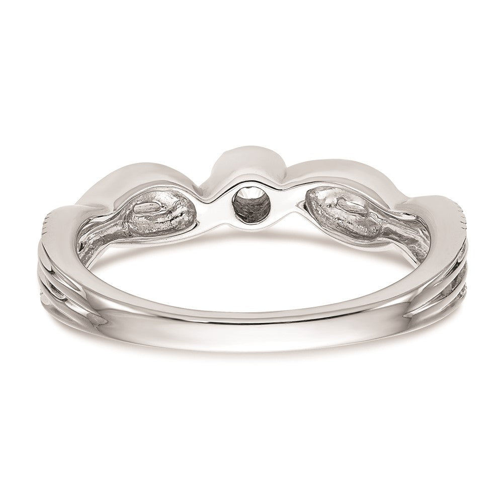 14K White Gold Complete Real Diamond Promise/Engagement Ring