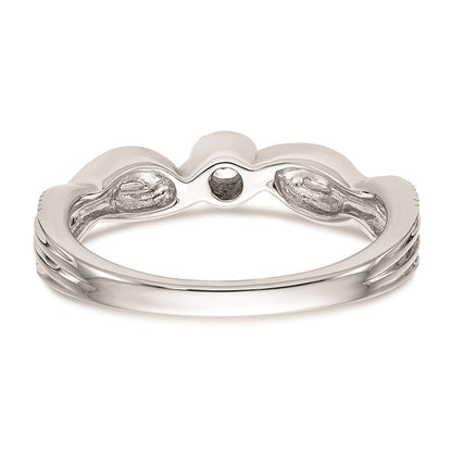 14K White Gold Complete Real Diamond Promise/Engagement Ring