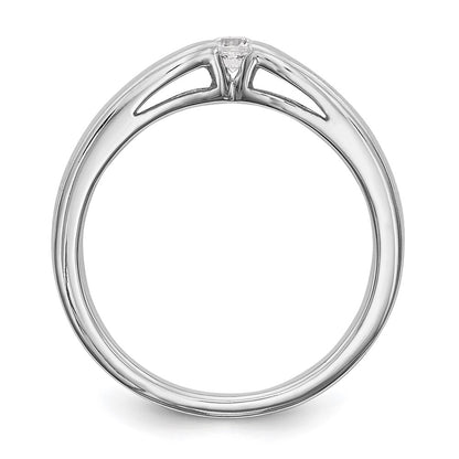 14K White Gold Complete Real Diamond Promise/Engagement Ring