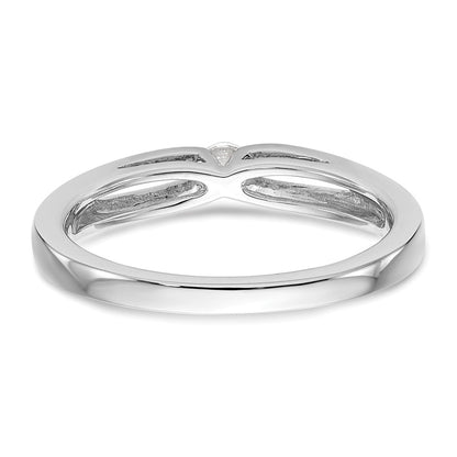 14K White Gold Complete Real Diamond Promise/Engagement Ring