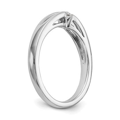 14K White Gold Complete Real Diamond Promise/Engagement Ring