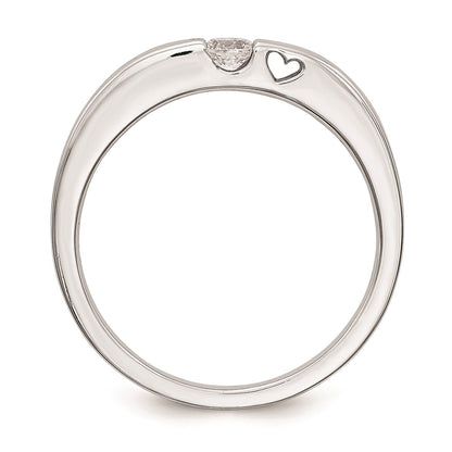 14K White Gold Complete Real Diamond Promise/Engagement Ring