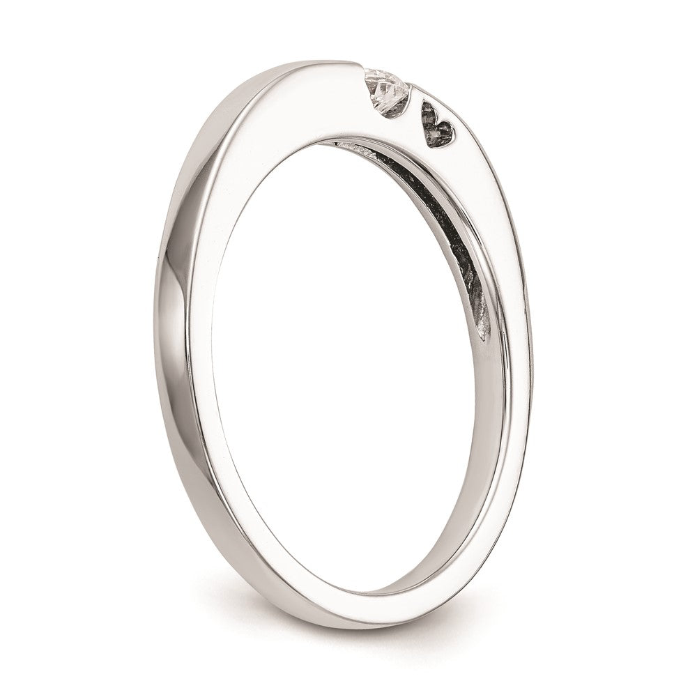 14K White Gold Complete Real Diamond Promise/Engagement Ring