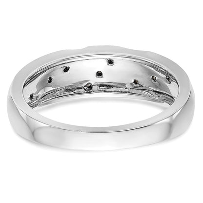 14K White Gold Complete Real Diamond Trio Ladies Wedding Band