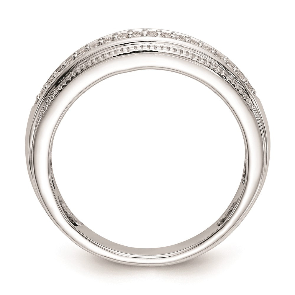 14K White Gold Complete Real Diamond Trio Men's Wedding Band