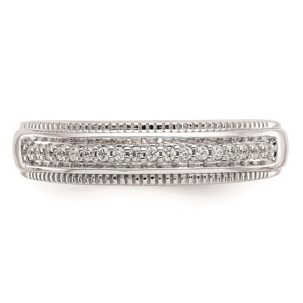 14K White Gold Complete Real Diamond Trio Men's Wedding Band