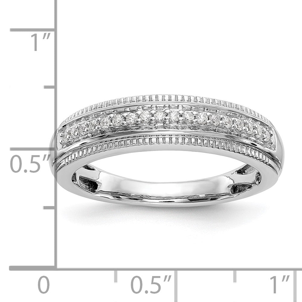 14K White Gold Complete Real Diamond Trio Men's Wedding Band