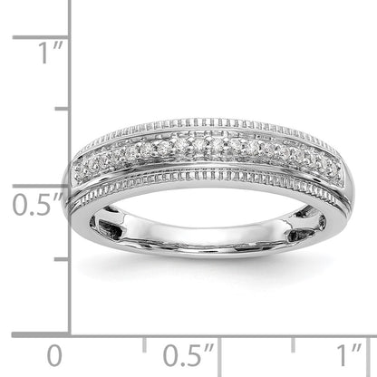 14K White Gold Complete Real Diamond Trio Men's Wedding Band
