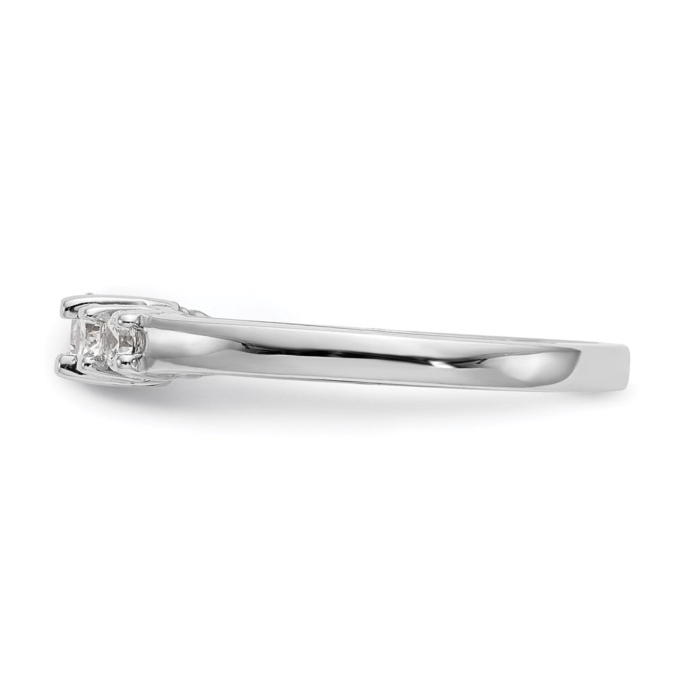 14K White Gold 5-Stone Real Diamond Band
