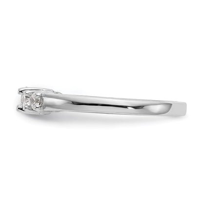 14K White Gold 5-Stone Real Diamond Band