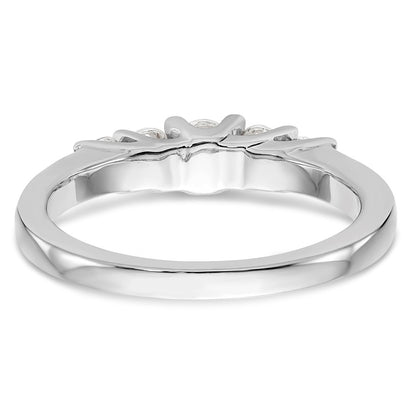 14K White Gold 5-Stone Real Diamond Band