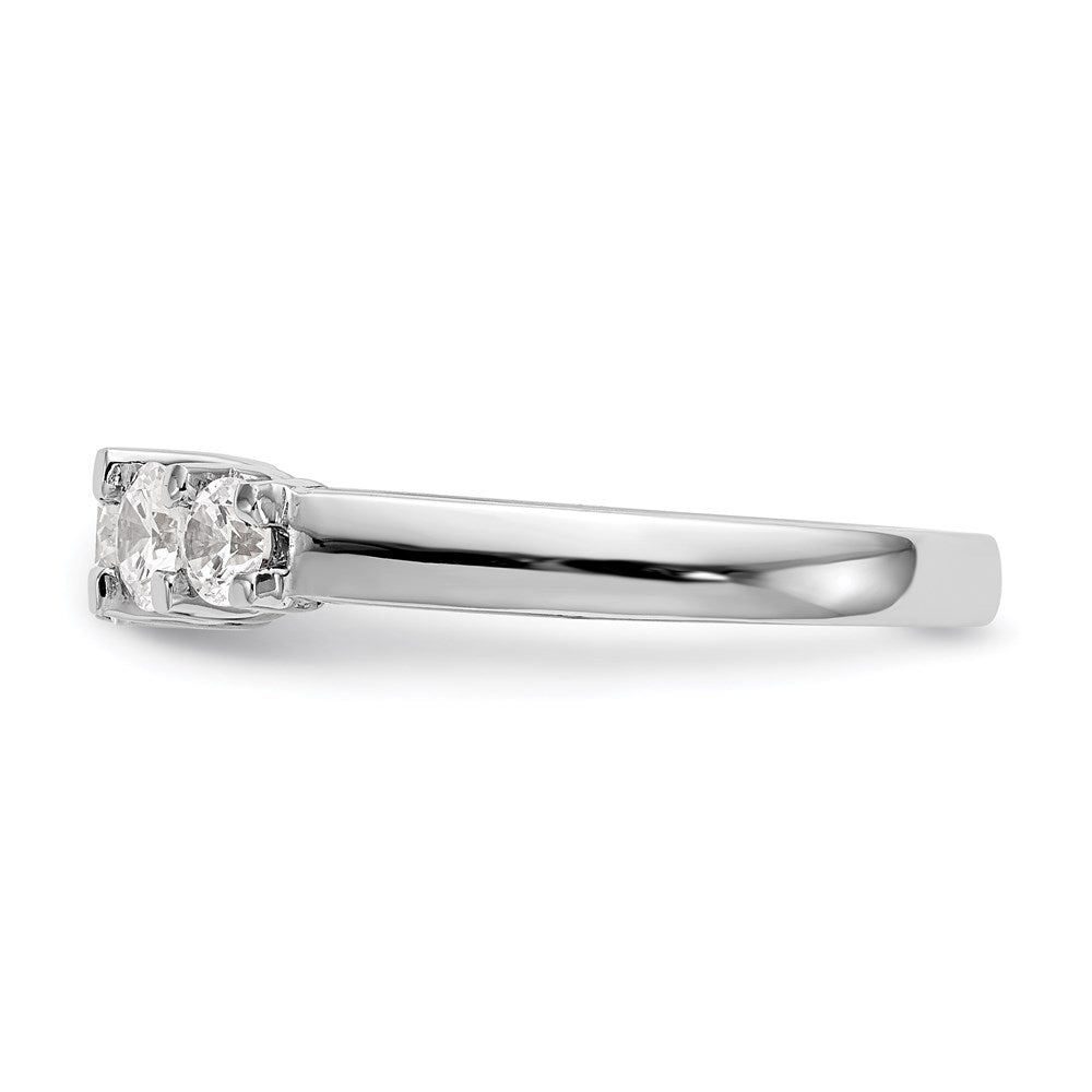 14K White Gold 5-Stone Real Diamond Band