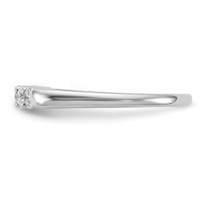 14K White Gold 5-Stone Real Diamond Band