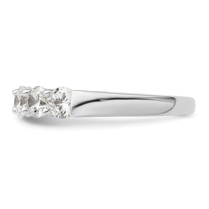 1.50ct. CZ Solid Real 14K White Gold 5-Stone Wedding Band Ring