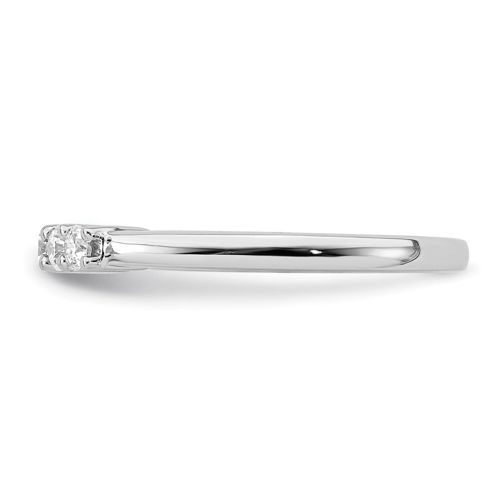 14K White Gold 5-Stone Real Diamond Band