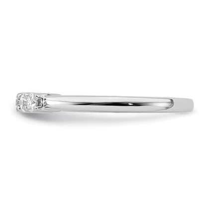 14K White Gold 5-Stone Real Diamond Band