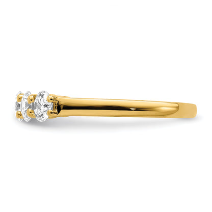 1.25ct. CZ Solid Real 14K Yellow Gold 5-Stone Wedding Band Ring