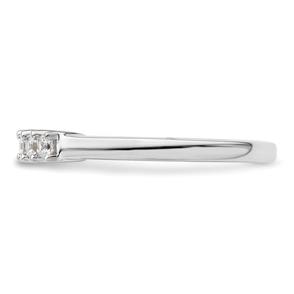 14K White Gold 5-Stone Real Diamond Band
