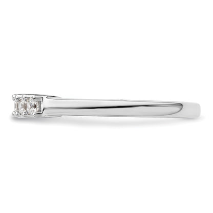 14K White Gold 5-Stone Real Diamond Band