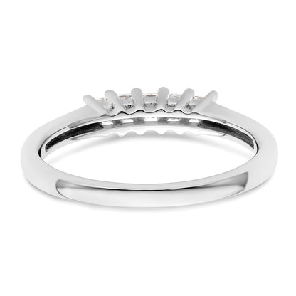 14K White Gold 5-Stone Real Diamond Band