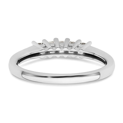 14K White Gold 5-Stone Real Diamond Band