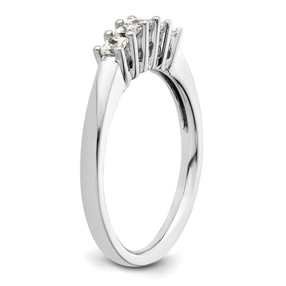 14K White Gold 5-Stone Real Diamond Band