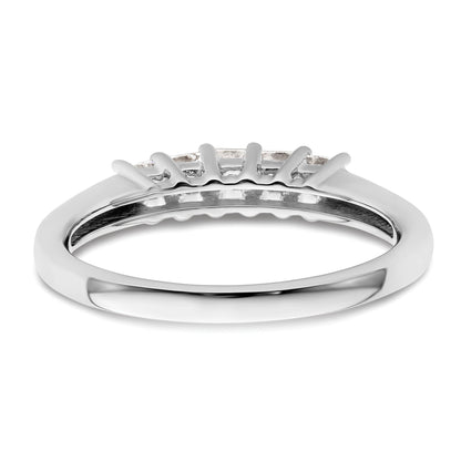 0.50ct. CZ Solid Real 14K White Gold 5-Stone Wedding Band Ring