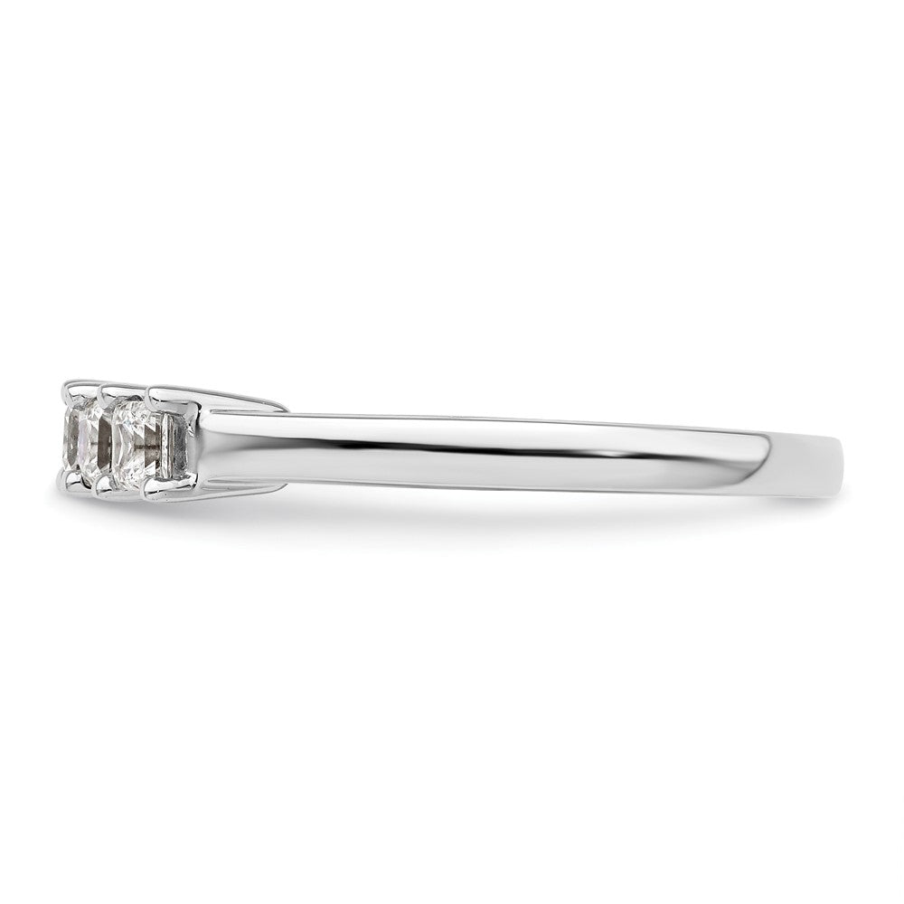 14K White Gold 5-Stone Real Diamond Band