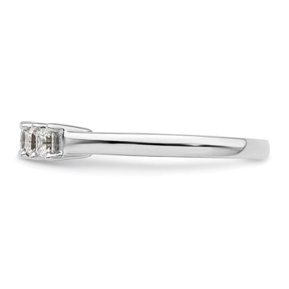 14K White Gold 5-Stone Real Diamond Band