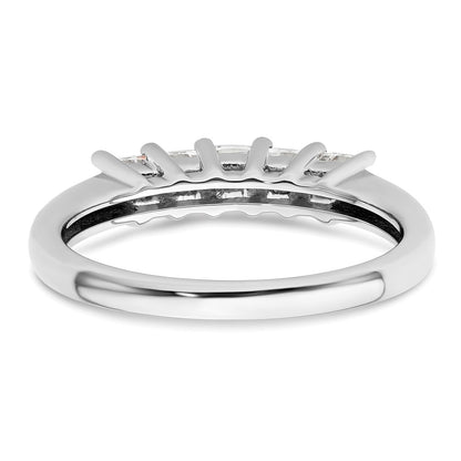 14K White Gold 5-Stone Real Diamond Band