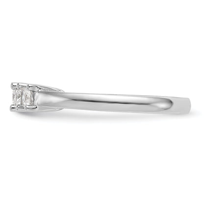 0.93ct. CZ Solid Real 14K White Gold 5-Stone Wedding Band Ring