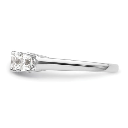 14K White Gold 5-Stone Real Diamond Band