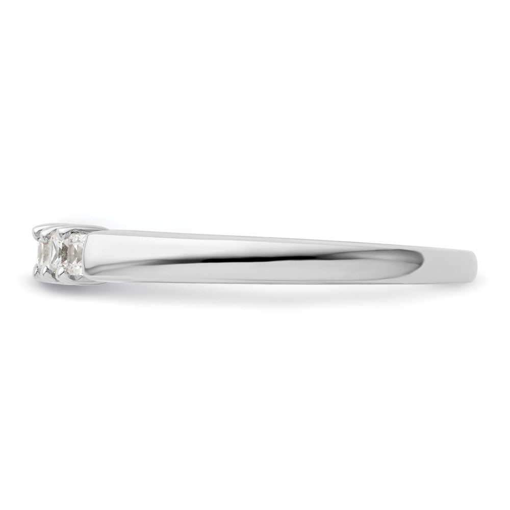 14K White Gold 5-Stone Real Diamond Band