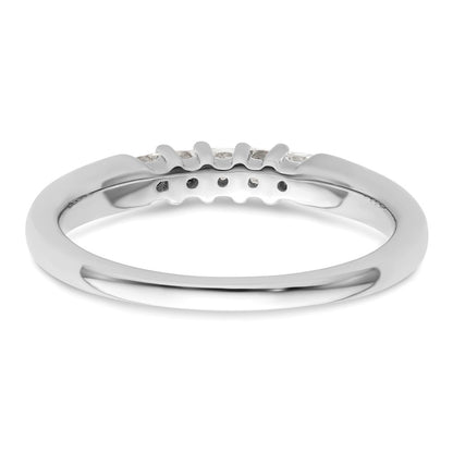 14K White Gold 5-Stone Real Diamond Band
