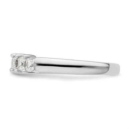 14K White Gold 5-Stone Real Diamond Band