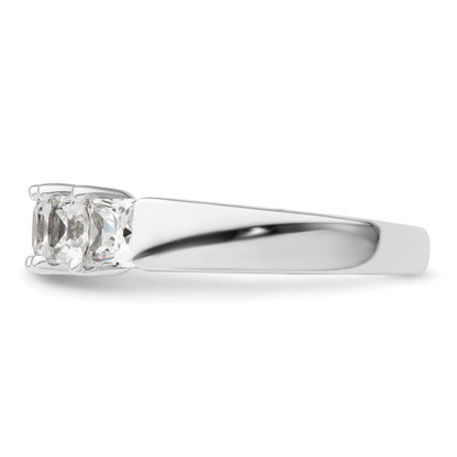 1.50ct. CZ Solid Real 14K White Gold 5-Stone Wedding Band Ring