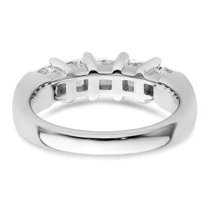 1.50ct. CZ Solid Real 14K White Gold 5-Stone Wedding Band Ring