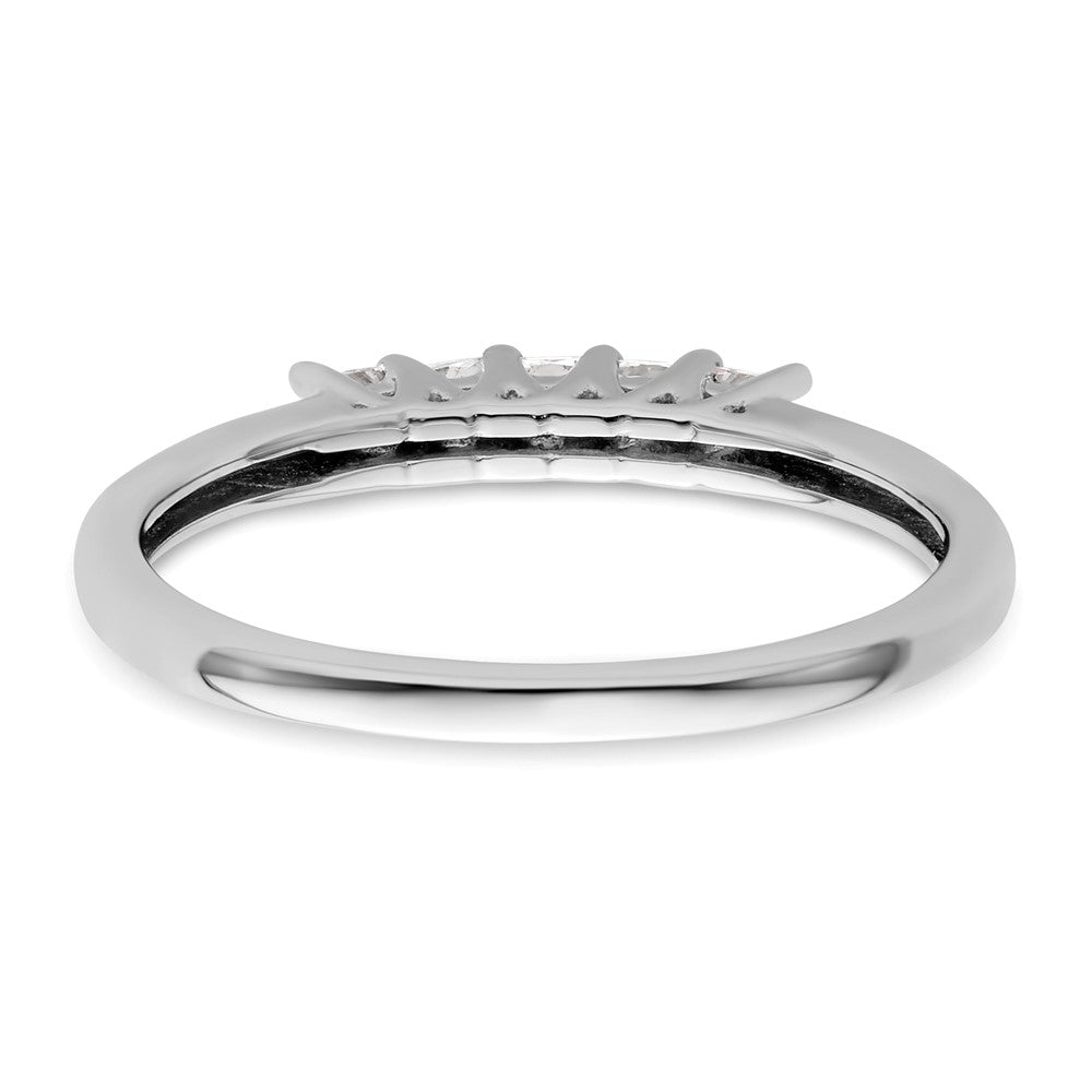 14K White Gold 5-Stone Real Diamond Band
