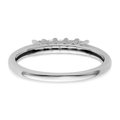 14K White Gold 5-Stone Real Diamond Band